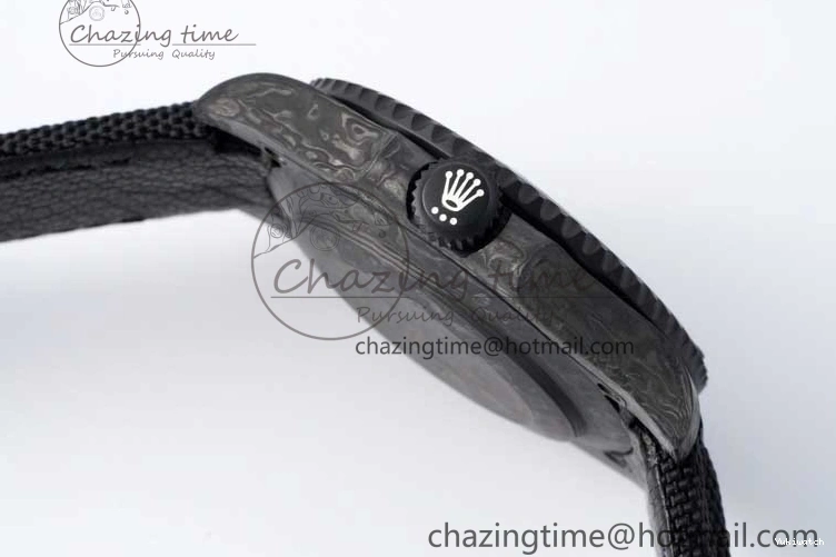 Black Nylon Black Dial Submariner Yellow 1:1 DIW Edition VS3135 on Best VSF Strap Carbon 0108